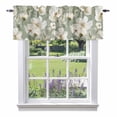 thumbnail image 1 of Vintage Magnolia Valance Curtain White Blooming Floral Watercolor Green Window Valances Rod Pocket Short Curtains Window Treatments for Kitchen Bedroom Bathroom Laundry 60" x 14", 1 of 9