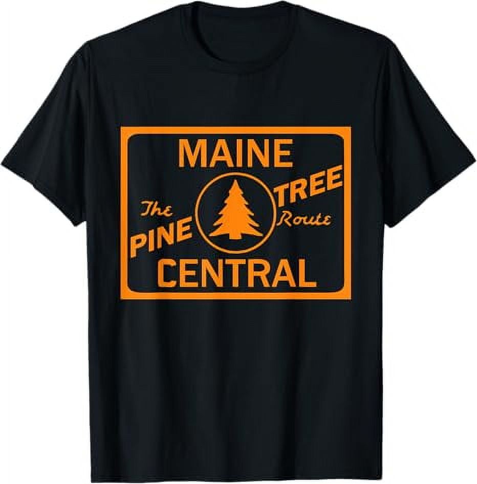 Vintage Maine Central Pine Tree Train Route Railroad TShirt