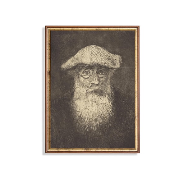 Vintage Male Portrait Print Poster Antique Sketch Drawing Art, Size 24x36 UNFFRAMED F03.1.7l849