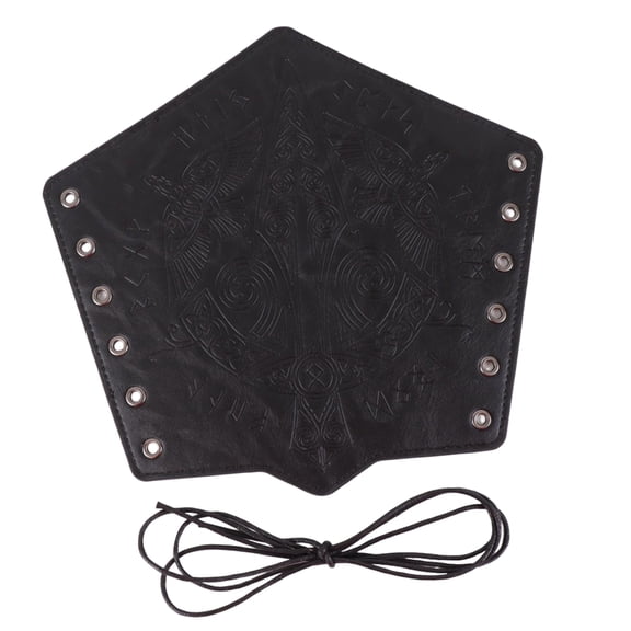 Vintage Male Wristbands Rock Leather Wristbands Adjustable Wrap Guards for Medieval Costume Accessory