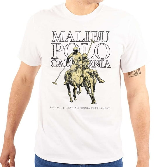 Vintage Malibu California Polo Men's Graphic T Shirt Tees Brisco Brands S