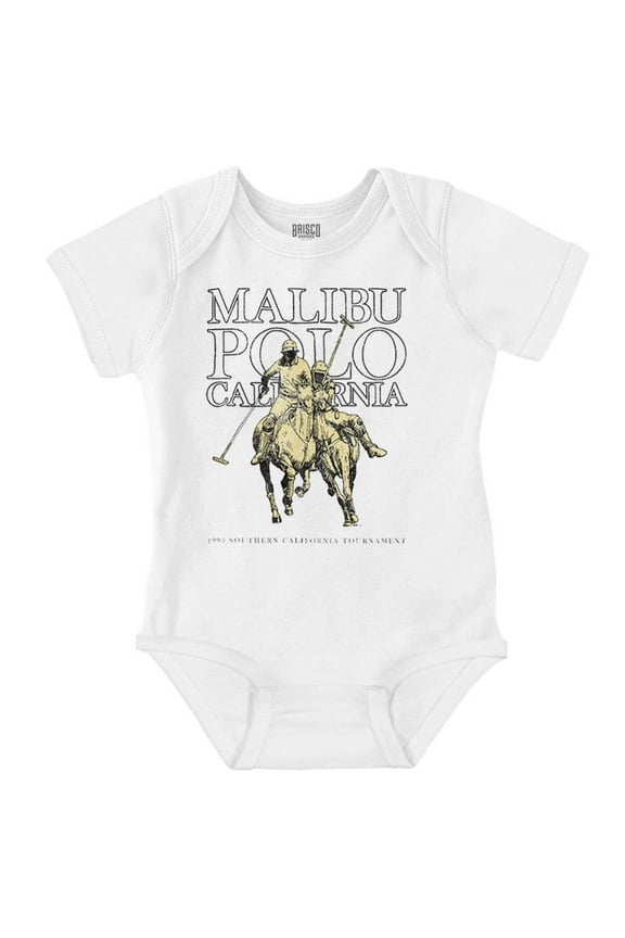 Vintage Malibu California Polo Romper Boys or Girls Infant Baby Brisco Brands 18M