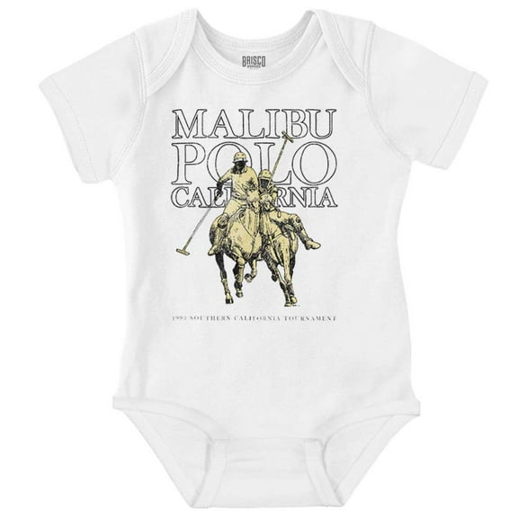 Vintage Malibu California Polo Romper Boys or Girls Infant Baby Brisco Brands NB