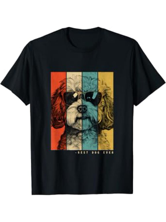 Vintage Maltipoo Dog Mom Dad Kids Men Women T-Shirt