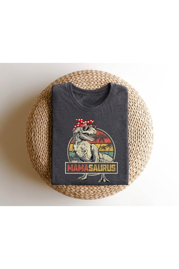 Vintage Mama Saurus T-Rex Shirt: Retro Dino Mom Tee Tshirt All Size S-5XL