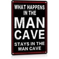 thumbnail image 1 of Vintage Man Cave Decor Aluminum Metal Sign for Bars, Cafes Pubs, Garage Wall Art, Gifts for Men, Dad, Son Room 12"x8", 1 of 4