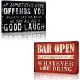 thumbnail image 1 of Vintage Man Cave Decor Funny Sarcasm Music Metal Tin Signs Garage Bar Patio Wall Decorations Gifts for Men Inches Outdoor & Indoor - My Neighbors Are Listening to Great Music, 1 of 1