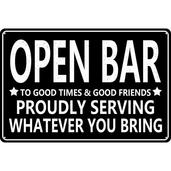 Vintage Man Cave Signs Cheers Metal Tin Sign Wall Decor Accessories For Home Bar Pub Backyard - Proudly Serving Whatever You Bring Size: 8 x 12 inch