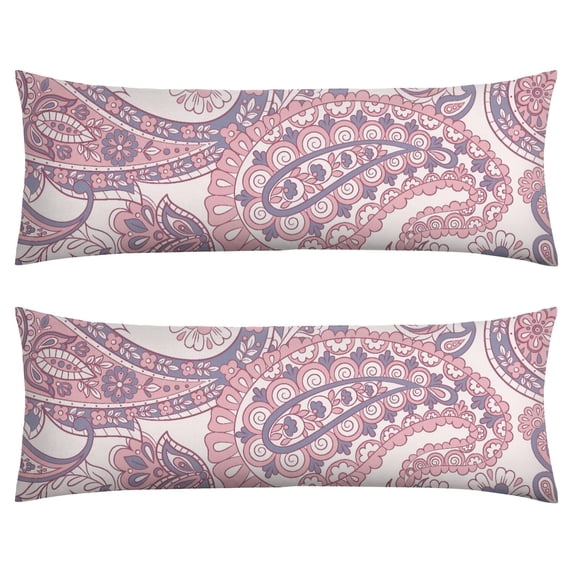 Vintage Mandala Body Pillow Cover 20x54 Inches - Artistic Bohemian Pillowcase with Invisible Zipper, Cozy & Skin-Friendly Fabric