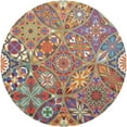 thumbnail image 1 of Vintage Mandala Elements Round Placemat Set of 6, Non-Slip Heat Resistant & Waterproof Plate Pads for Dinner Table Table Placemats, 15.4 in Home Decor, 1 of 6