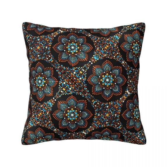 Vintage Mandala Pillowcase Floral Print Sofa Zipper Spring Cover