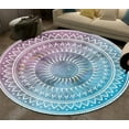 thumbnail image 1 of Vintage Mandala Round Soft Carpet Geometric Floral Area Rug for Livingroom Kitchen Dining Room Entryway Round Area Rug Yoga Mat, 1 of 6