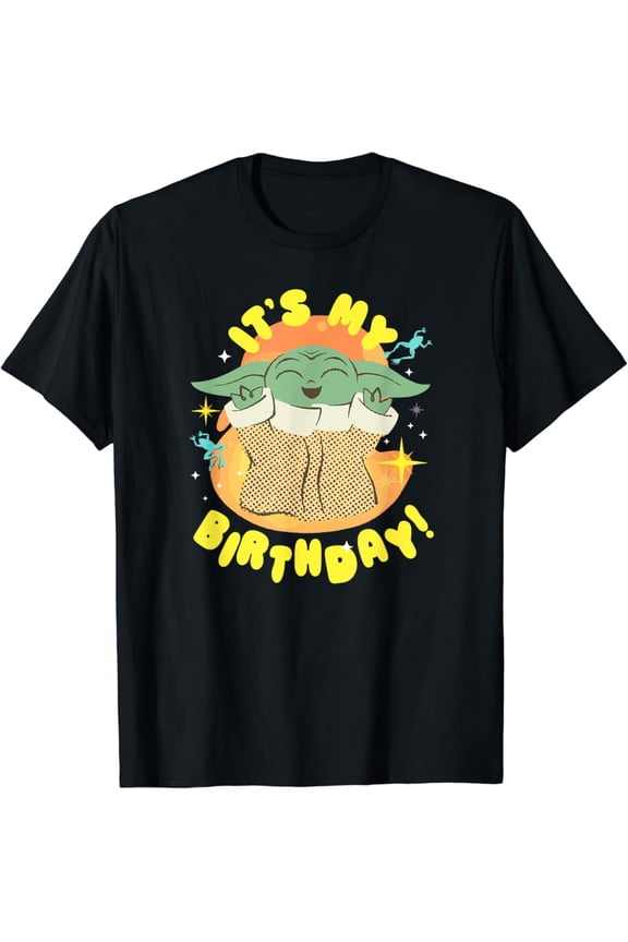 Vintage Mandalorian Grogu Happy Frogs It's My Birthday! T-Shirt S-5XL - Trending Birrthday Tee Gifts Vintage Tee -Birthday Gifts