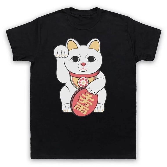 Vintage Maneki-Neko Lucky Cat Japanese Figurine Ceramic Charm Mens & Womens T-ShirtBirthday Gifts, Unisex T-Shirt