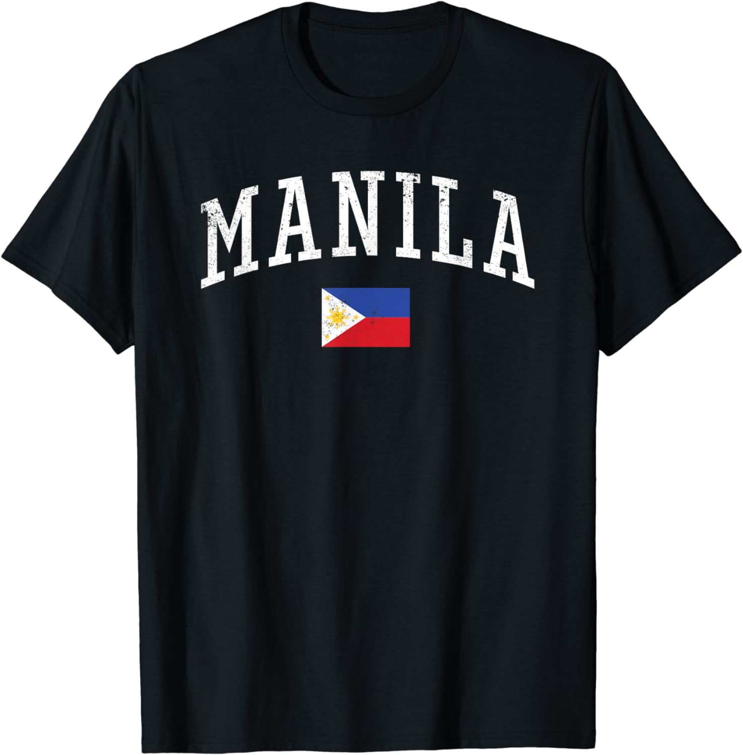 Vintage Manila Philippines Country Flag Souvenir Vacation TShirt
