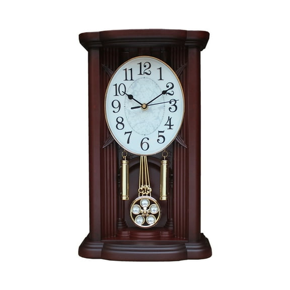 Vintage Mantel Clock Table Clock Battery-Operated, European Silent Home Decor Without Ticking For Living Room Kitchen Or Office