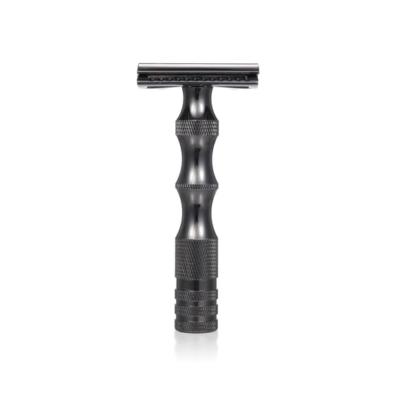 Vintage Manual Shaving Razor with Double Edge Safety Blade Bamboo Joint Handle Heavy Duty Premium Classic Shaver for Men 3.93 inches / 10.0 cm