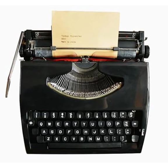 Vintage Manual Typewriter Machine,Classic Old Fashioned Typewriter for Typing Letters,Typewriter Decor for Home Office(11.8" Lx11.8 Wx3.1 H, Black)$$Electronics Other
