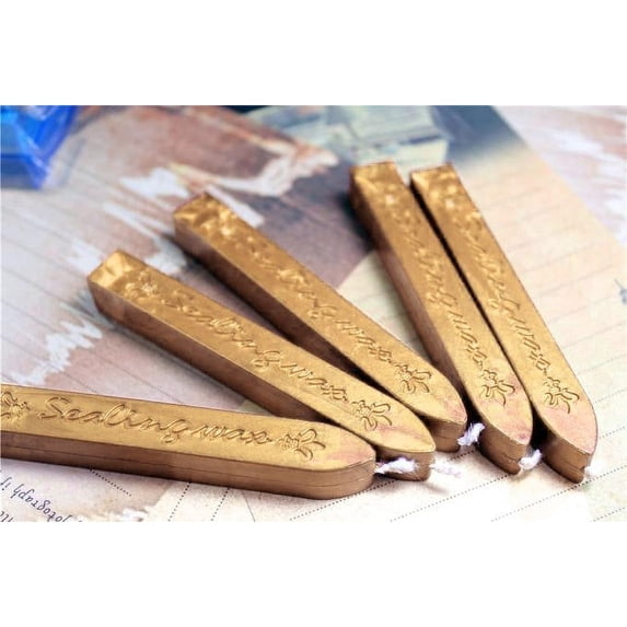 Vintage Manuscript Sealing Wax Sticks with Wicks for Letters, Envelopes, Invitations, Decorative Seals, Calligraphy, Wedding, and Document Security