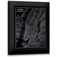 thumbnail image 1 of Vintage Map, 1895 12x14 Black Modern Framed Museum Art Print Titled - New York 1895, 1 of 5