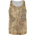thumbnail image 1 of Vintage Map All Over Adult Tank Top - 2X-Large, 1 of 2