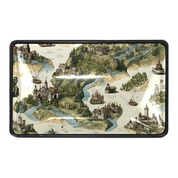 Vintage Map Crystal Glass Cabinet Knobs 4 Pcs Drawer Handles for Kitchen Cabinets Dresser Cupboard Wardrobe