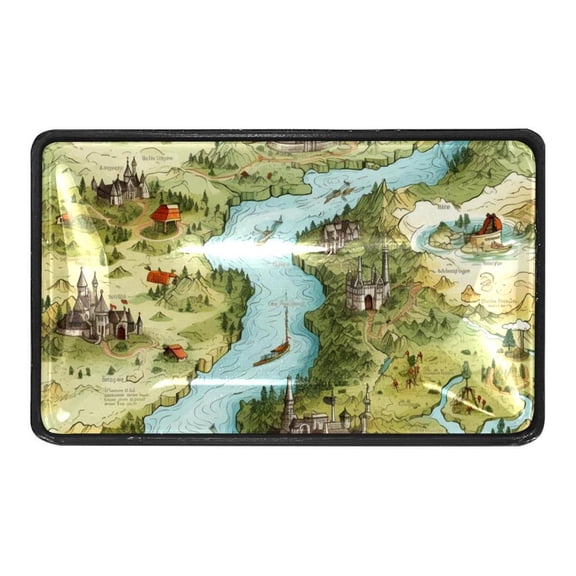 Vintage Map Crystal Glass Cabinet Knobs 4 Pcs Drawer Handles for Kitchen Cabinets Dresser Cupboard Wardrobe