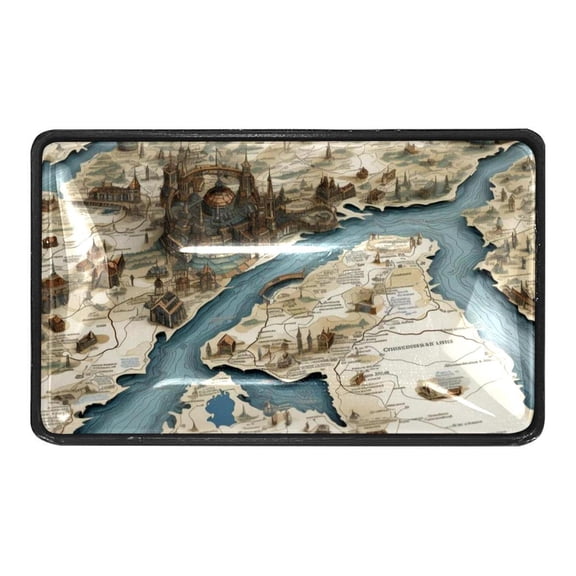 Vintage Map Crystal Glass Cabinet Knobs 4 Pcs Drawer Handles for Kitchen Cabinets Dresser Cupboard Wardrobe