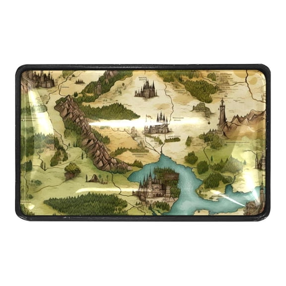 Vintage Map Crystal Glass Cabinet Knobs 4 Pcs Drawer Handles for Kitchen Cabinets Dresser Cupboard Wardrobe