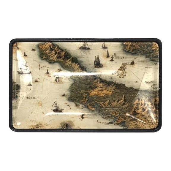 Vintage Map Crystal Glass Cabinet Knobs 4 Pcs Drawer Handles for Kitchen Cabinets Dresser Cupboard Wardrobe