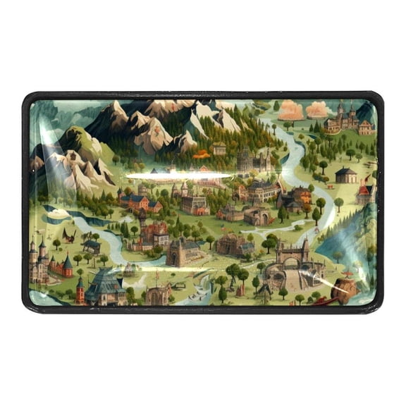 Vintage Map Crystal Glass Cabinet Knobs 4 Pcs Drawer Handles for Kitchen Cabinets Dresser Cupboard Wardrobe