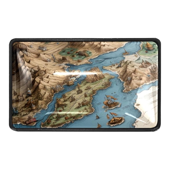 Vintage Map Crystal Glass Cabinet Knobs 4 Pcs Drawer Handles for Kitchen Cabinets Dresser Cupboard Wardrobe