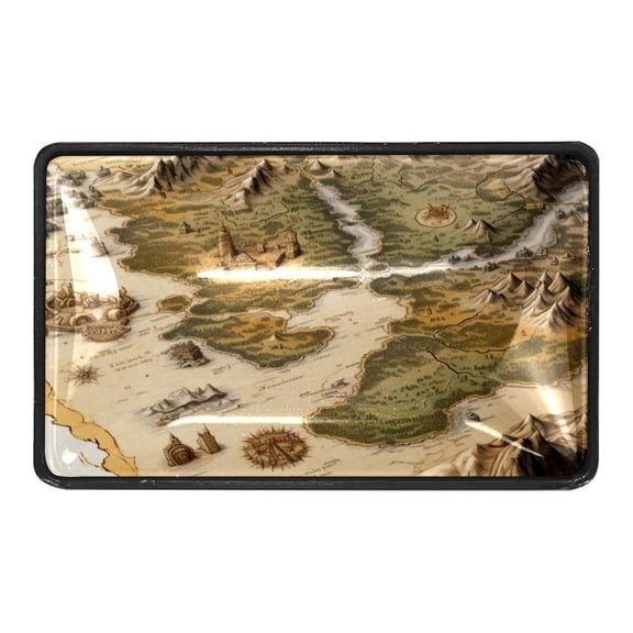 Vintage Map Crystal Glass Cabinet Knobs 4 Pcs Drawer Handles for Kitchen Cabinets Dresser Cupboard Wardrobe