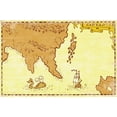 thumbnail image 1 of Art.com Vintage Map Treasure Island Tall Ship Whale Art Print by patrimonio, 24" x 16", 1 of 4