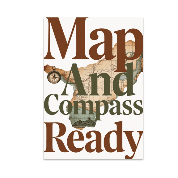 Vintage Map Wall Art - Adventure Seeker - 13x19 Poster Print