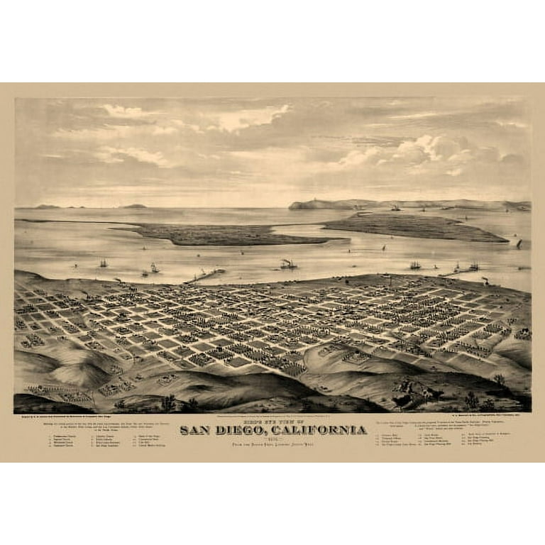 San Diego, California - Vintage Travel Print – Vintaprints