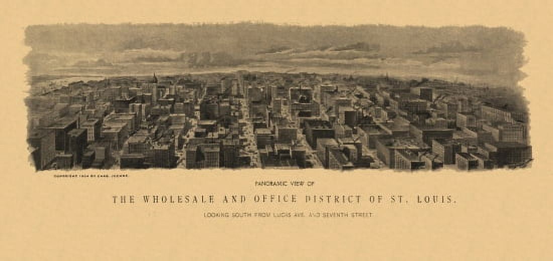 Vintage Map of St Louis Missouri 1904 Saint Louis County Canvas Art - (24 x 36)