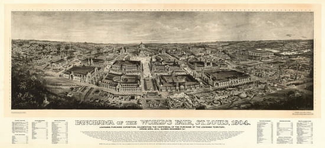Vintage Map of St Louis Missouri 1904 St Louis County Canvas Art - (36 x 54)