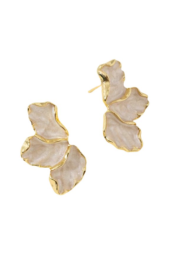 Vintage Maple Flower Earrings Inspire By Elegant Styles Featuring Oil Drip Designs Accessory for Fashionable Women