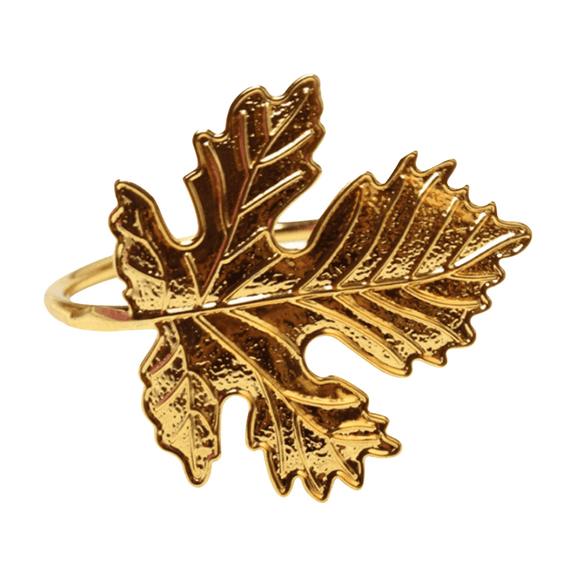 Vintage Maple Leaf Napkin Ring, Metal Napkin Buckle, Forest Theme Wedding Napkin Ring, Elegant Table Decoration, Durable Electroplated Design