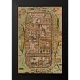 thumbnail image 1 of Vintage Maps 11x14 Black Modern Framed Museum Art Print Titled - Antique Map of Jerusalem, 1 of 4