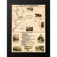 thumbnail image 1 of Vintage Maps 11x14 Black Modern Framed Museum Art Print Titled - Civil War Fall of Vicksburg Mississippi, 1 of 4