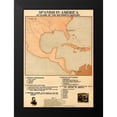 thumbnail image 1 of Vintage Maps 11x14 Black Modern Framed Museum Art Print Titled - The Spanish in America at the close of the XVIth Century, 1 of 4