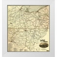 thumbnail image 1 of Vintage Maps 12x13 White Modern Wood Framed Museum Art Print Titled - Ohio 1898, 1 of 4