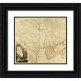 thumbnail image 1 of Vintage Maps 13x12 Black Ornate Wood Framed with Double Matting Museum Art Print Titled - Russian Tartary 1745, 1 of 4