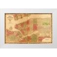 thumbnail image 1 of Vintage Maps 14x10 White Modern Wood Framed Museum Art Print Titled - Manhattan Island 1862, 1 of 4