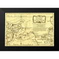 thumbnail image 1 of Vintage Maps 14x11 Black Modern Framed Museum Art Print Titled - Russia enters the Americas, 1 of 4