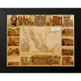 thumbnail image 1 of Vintage Maps 14x12 Black Modern Framed Museum Art Print Titled - Archaeological Map of Mexico, 1 of 4