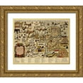 thumbnail image 1 of Vintage Maps 14x12 Gold Ornate Wood Framed with Double Matting Museum Art Print Titled - Holland, Chart of Military armaments in Defense of Utrecht  1700, 1 of 4