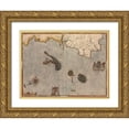 thumbnail image 1 of Vintage Maps 14x12 Gold Ornate Wood Framed with Double Matting Museum Art Print Titled - Spanish Expeditions to Invade England 1599, 1 of 4